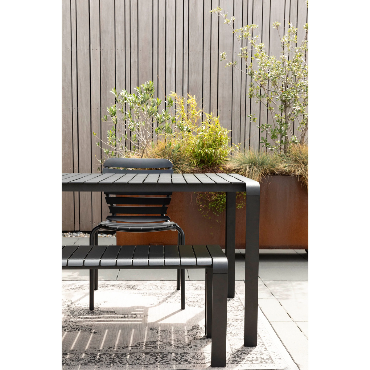 
Hochwertiger Gartentisch „Vondel“, verschiedene Grössen - Schwarz / 168.5 x 87.2 cm