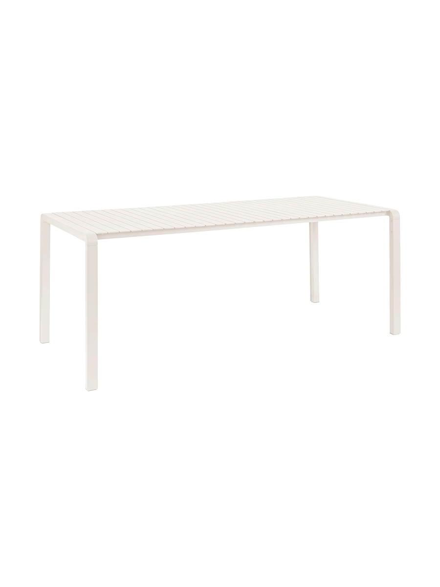
Hochwertiger Gartentisch „Vondel“, verschiedene Grössen - Weiss / 214 x 96.7 cm