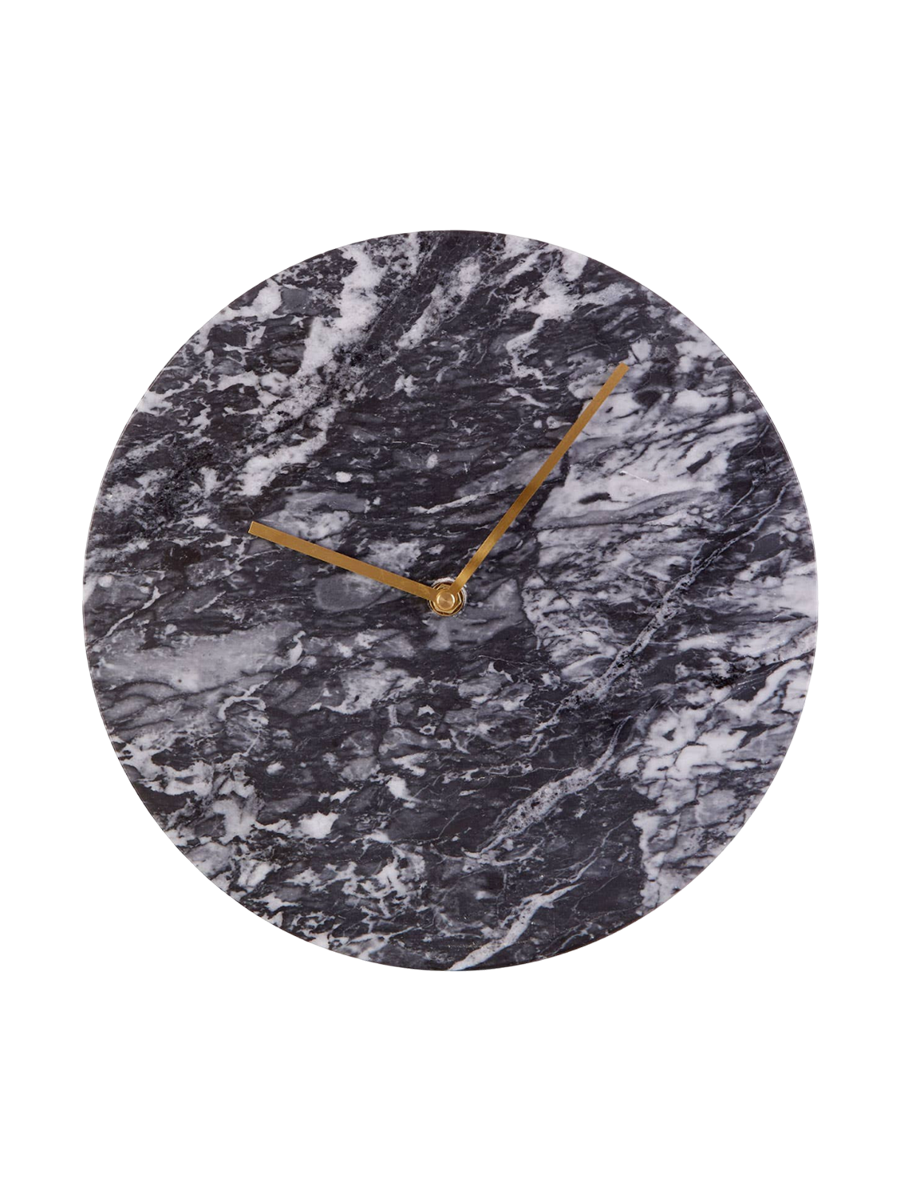 
Design Wanduhr „Lamonte“ aus schwarzem Marmor