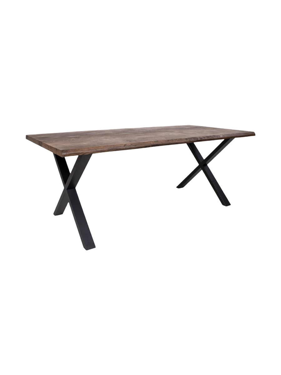 
Tavolo da pranzo in legno massello allungabile «Toulons» 200-300 x 95 cm - Rovere Marrone scuro / Senza prolunghe