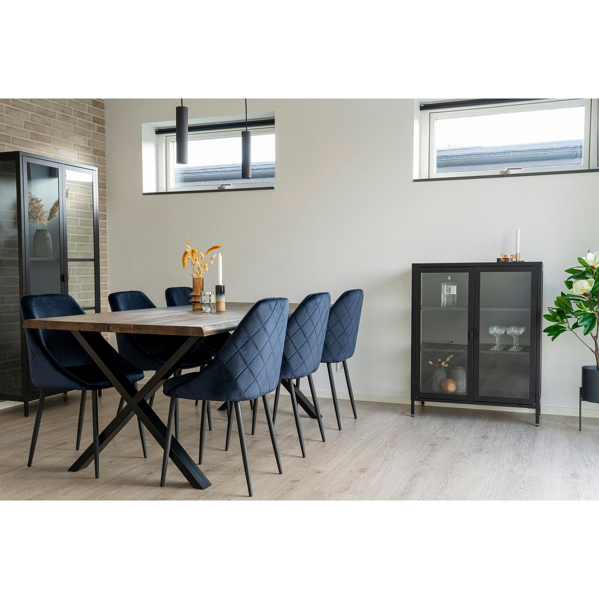 
Tavolo da pranzo in legno massello allungabile «Toulons» 200-300 x 95 cm - Rovere Marrone scuro / Senza prolunghe