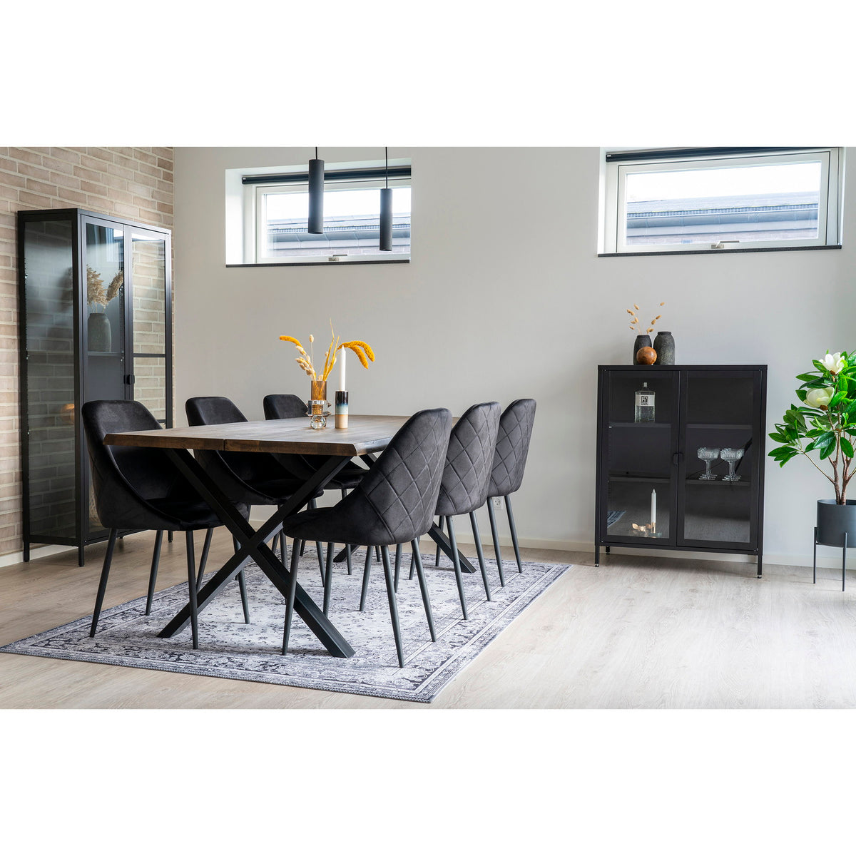 
Tavolo da pranzo in legno massello allungabile «Toulons» 200-300 x 95 cm - Rovere Marrone scuro / Senza prolunghe