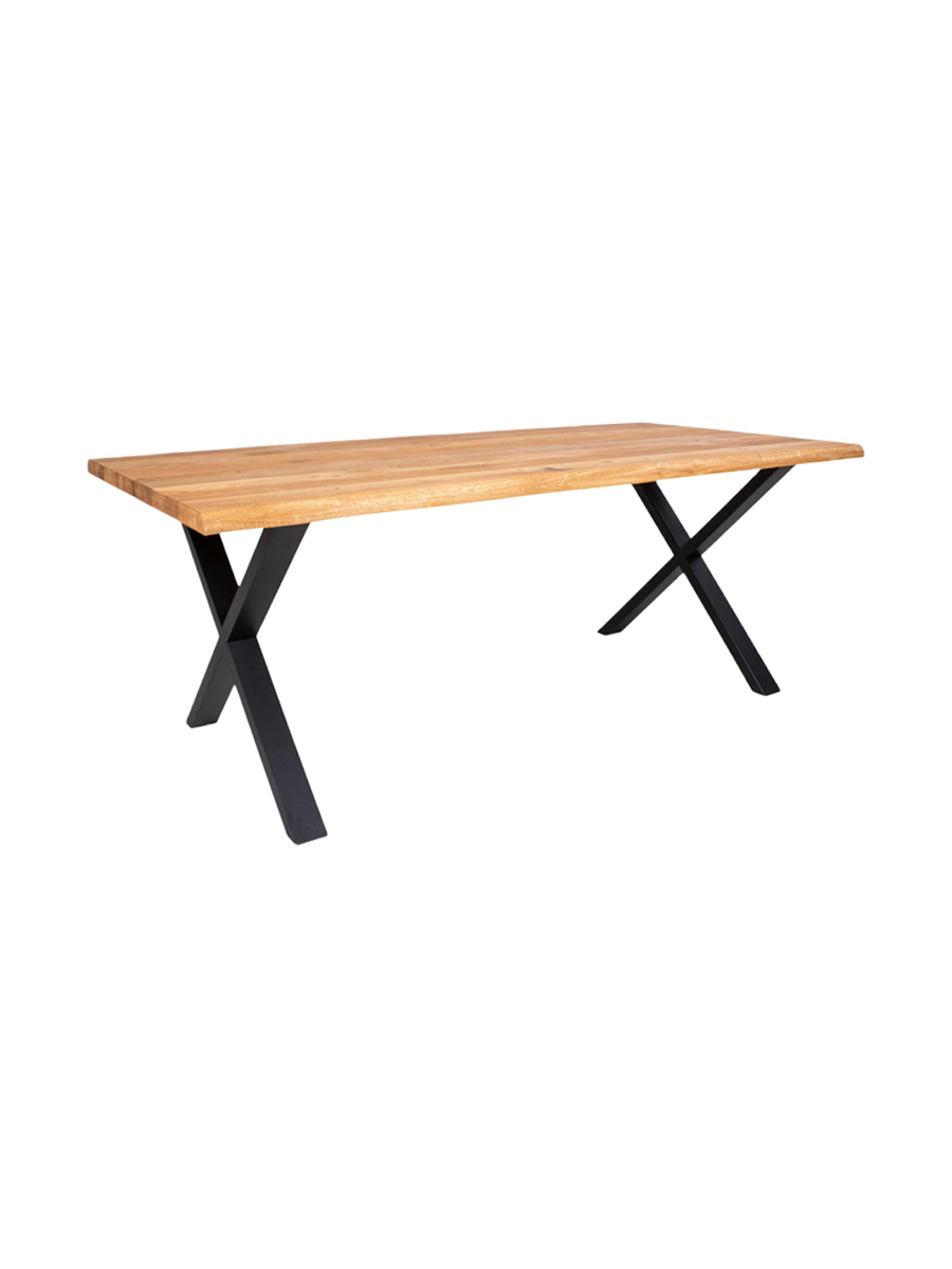 
Tavolo da pranzo in legno massello allungabile «Toulons» 200-300 x 95 cm - Rovere Naturale / Senza prolunghe