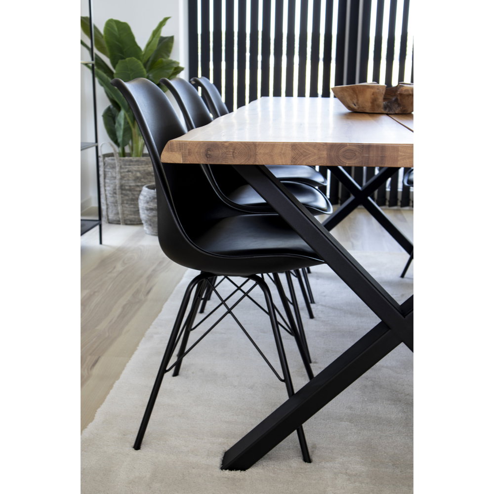 
Tavolo da pranzo in legno massello allungabile «Toulons» 200-300 x 95 cm - Rovere Naturale / Senza prolunghe