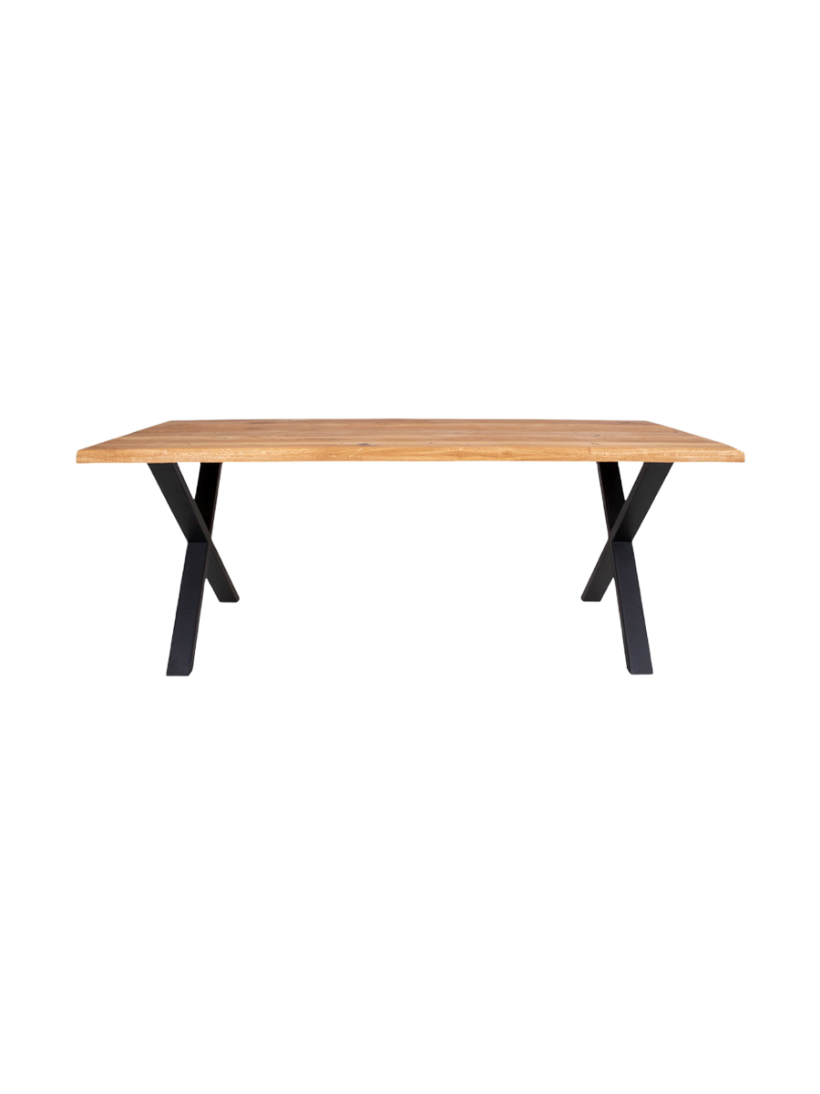 
Tavolo da pranzo in legno massello allungabile «Toulons» 200-300 x 95 cm - Rovere Naturale / Senza prolunghe