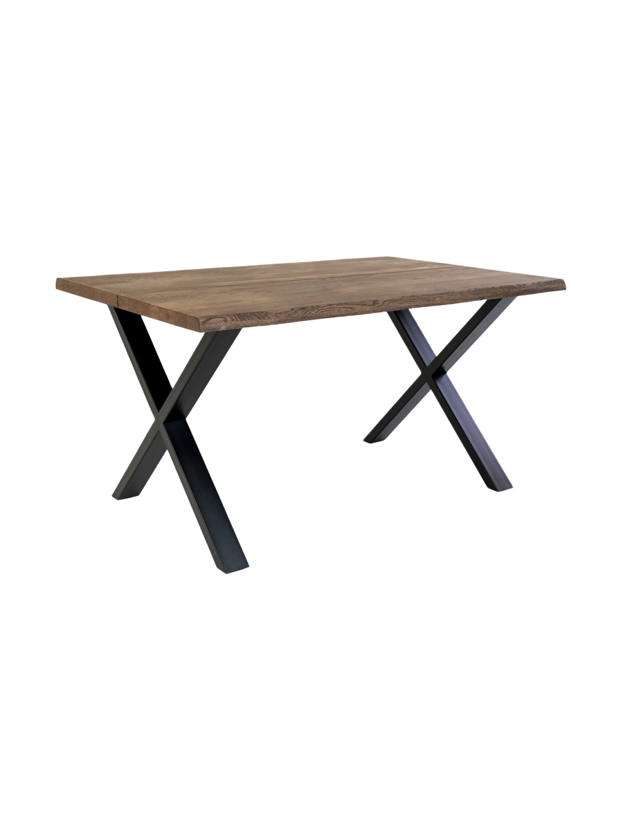
Tavolo da pranzo in legno massello allungabile «Toulons» 140-240 x 95 cm - Rovere Marrone scuro / Senza prolunghe