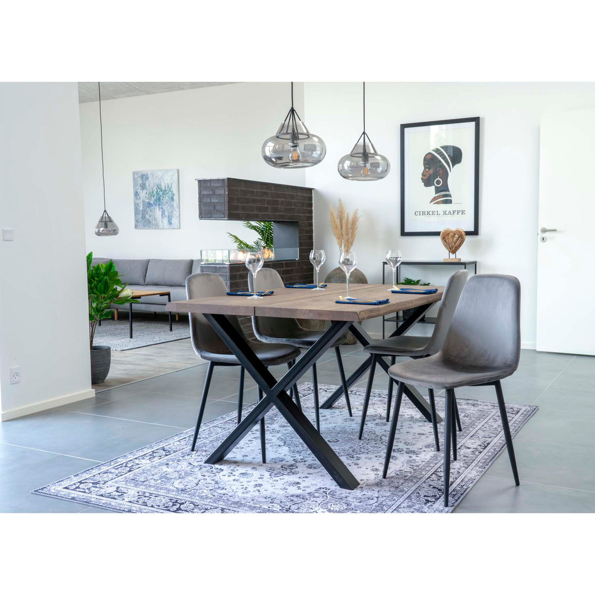 
Tavolo da pranzo in legno massello allungabile «Toulons» 140-240 x 95 cm - Rovere Marrone scuro / Senza prolunghe