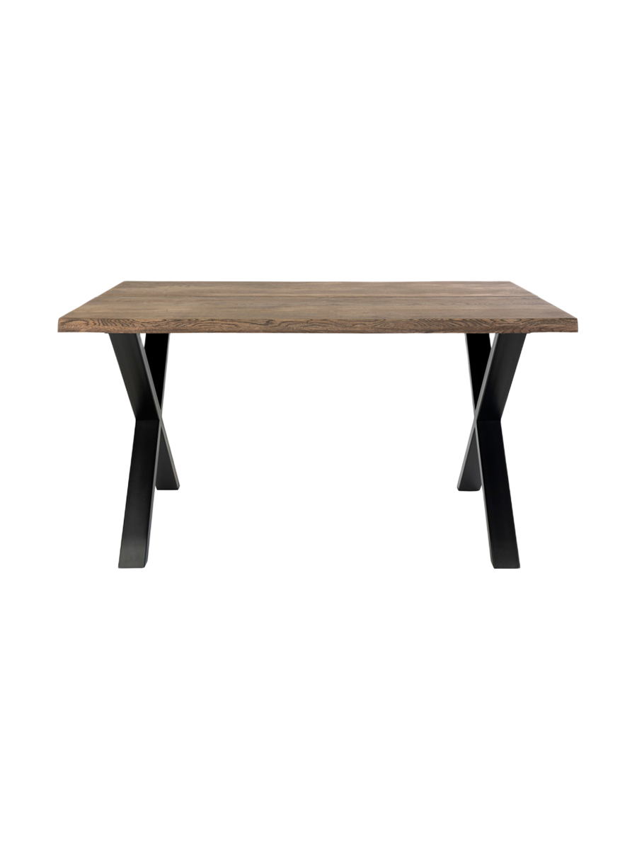 
Tavolo da pranzo in legno massello allungabile «Toulons» 140-240 x 95 cm - Rovere Marrone scuro / Senza prolunghe