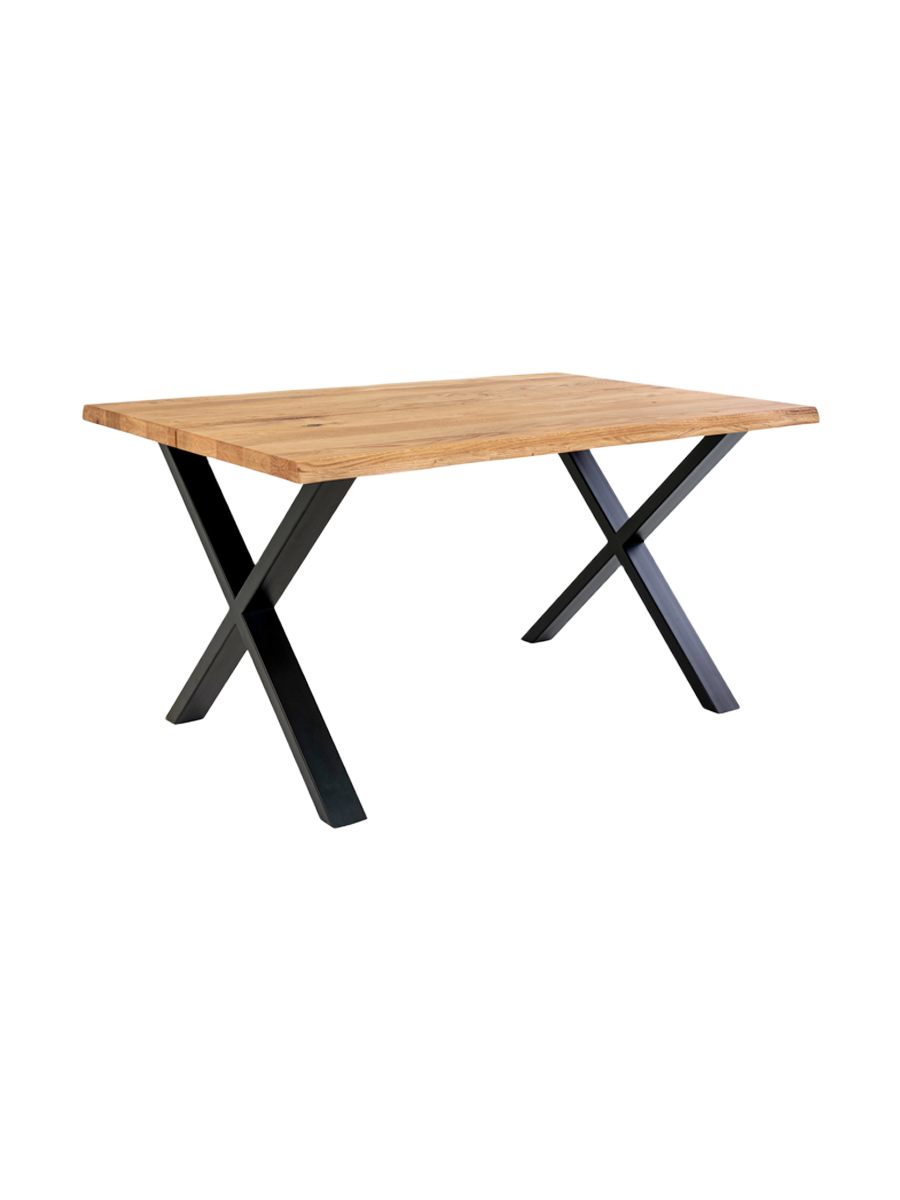 
Tavolo da pranzo in legno massello allungabile «Toulons» 140-240 x 95 cm - Rovere Marrone scuro / con due prolunghe da 50 cm ciascuna