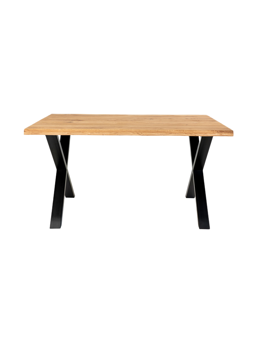 
Tavolo da pranzo in legno massello allungabile «Toulons» 140-240 x 95 cm - Rovere Naturale / Senza prolunghe
