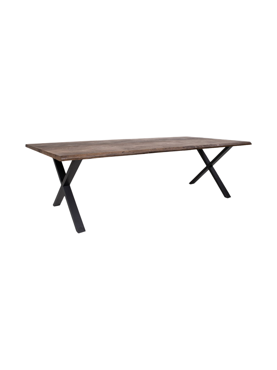 
Tavolo da pranzo in legno massello allungabile «Toulons» 300-400 x 100 cm - Rovere Marrone scuro / Senza prolunghe