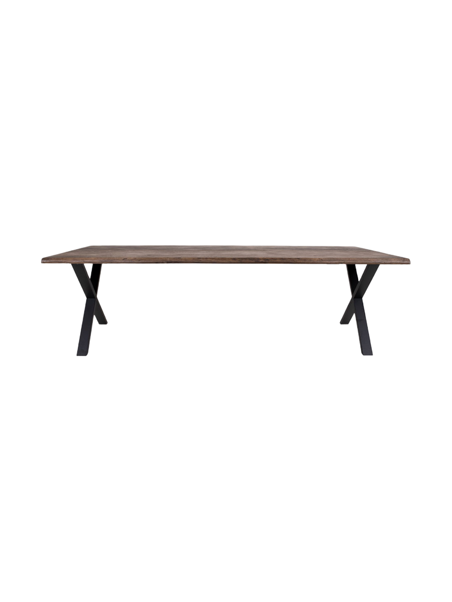 
Tavolo da pranzo in legno massello allungabile «Toulons» 300-400 x 100 cm - Rovere Marrone scuro / Senza prolunghe