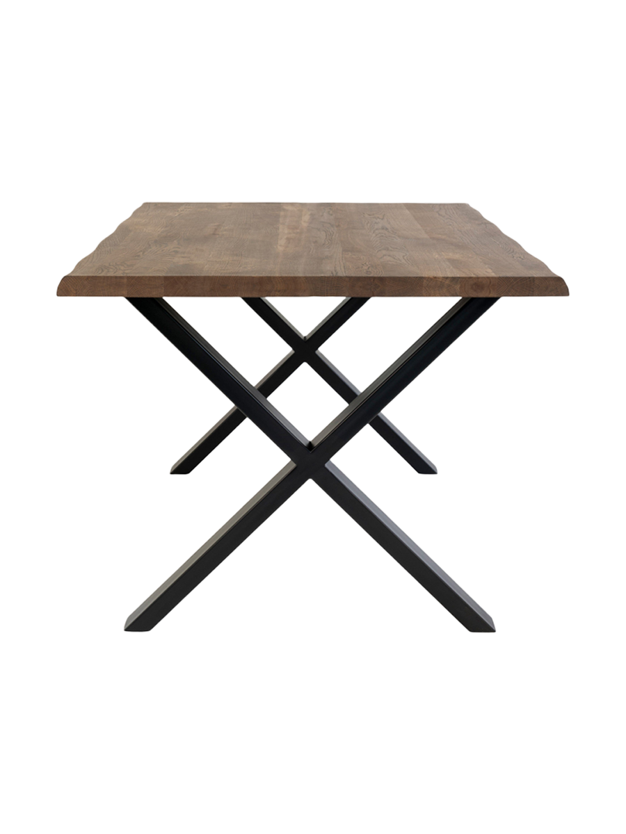 
Tavolo da pranzo in legno massello allungabile «Toulons» 300-400 x 100 cm - Rovere Marrone scuro / Senza prolunghe