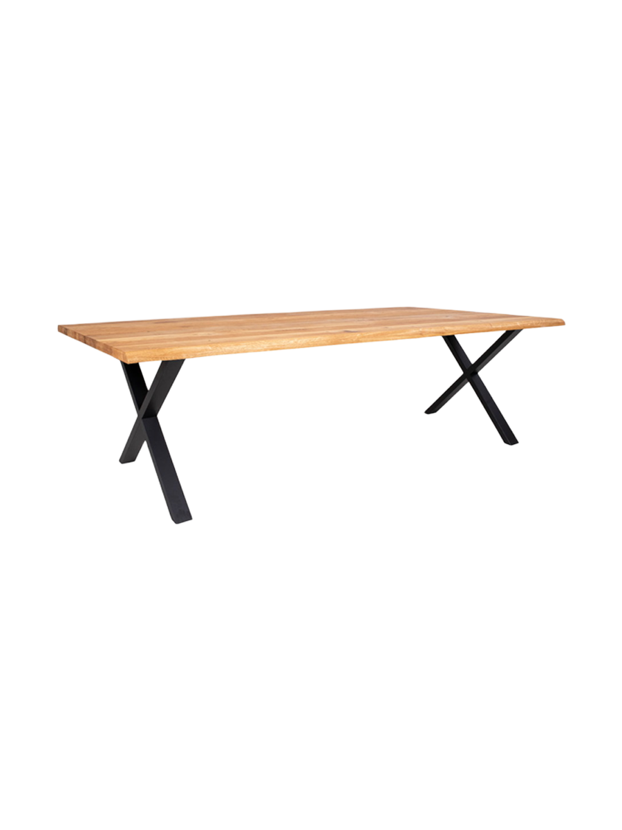 
Tavolo da pranzo in legno massello allungabile «Toulons» 300-400 x 100 cm - Rovere Naturale / Senza prolunghe
