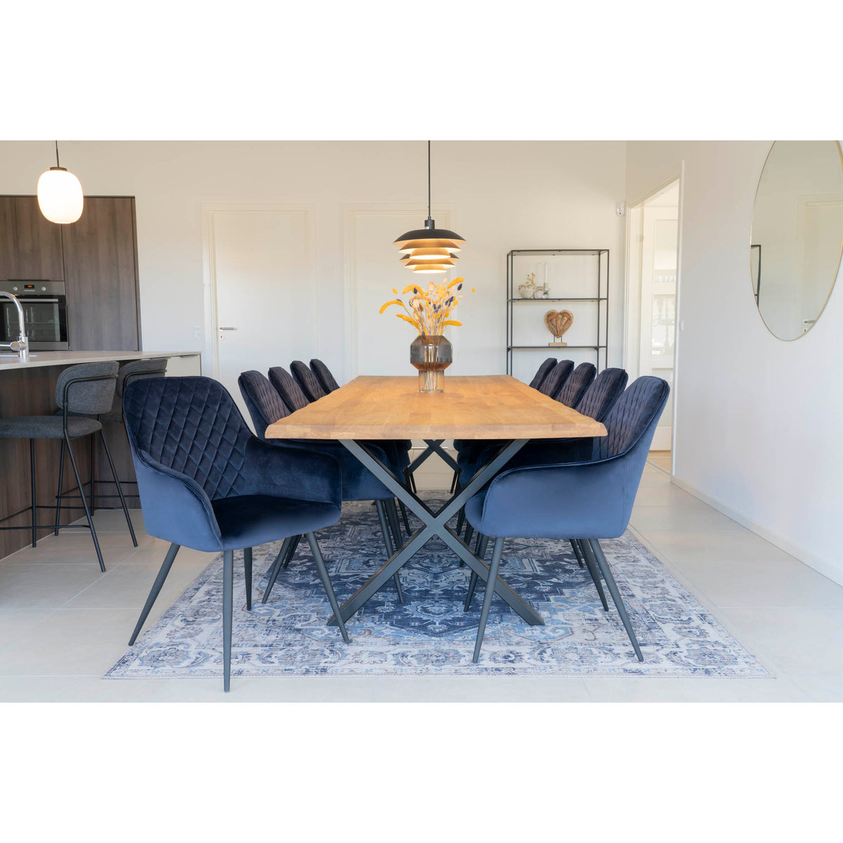 
Tavolo da pranzo in legno massello allungabile «Toulons» 300-400 x 100 cm - Rovere Naturale / Senza prolunghe
