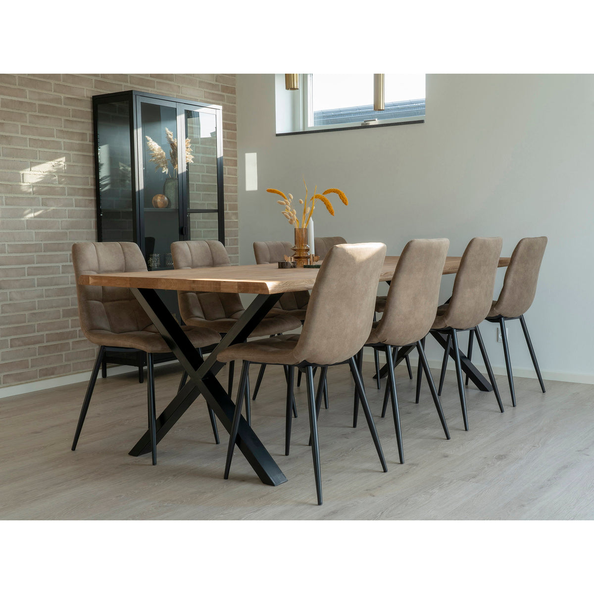 
Tavolo da pranzo in legno massello allungabile «Toulons» 300-400 x 100 cm - Rovere Naturale / Senza prolunghe