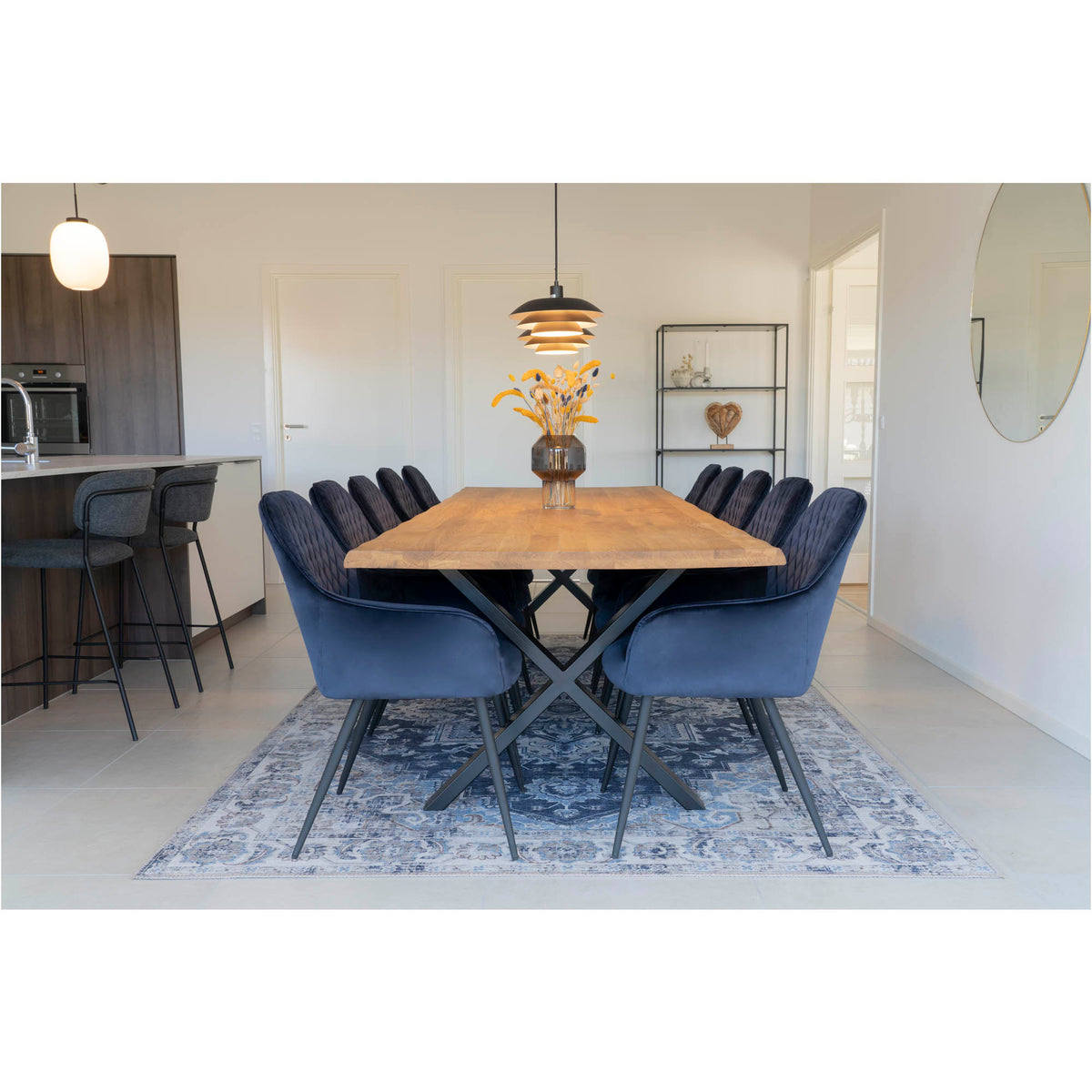 
Tavolo da pranzo in legno massello allungabile «Toulons» 300-400 x 100 cm - Rovere Naturale / Senza prolunghe