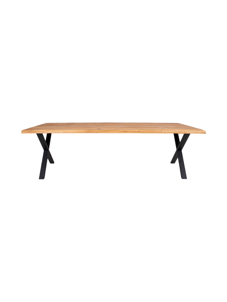 
Tavolo da pranzo in legno massello allungabile «Toulons» 300-400 x 100 cm - Rovere Naturale / Senza prolunghe