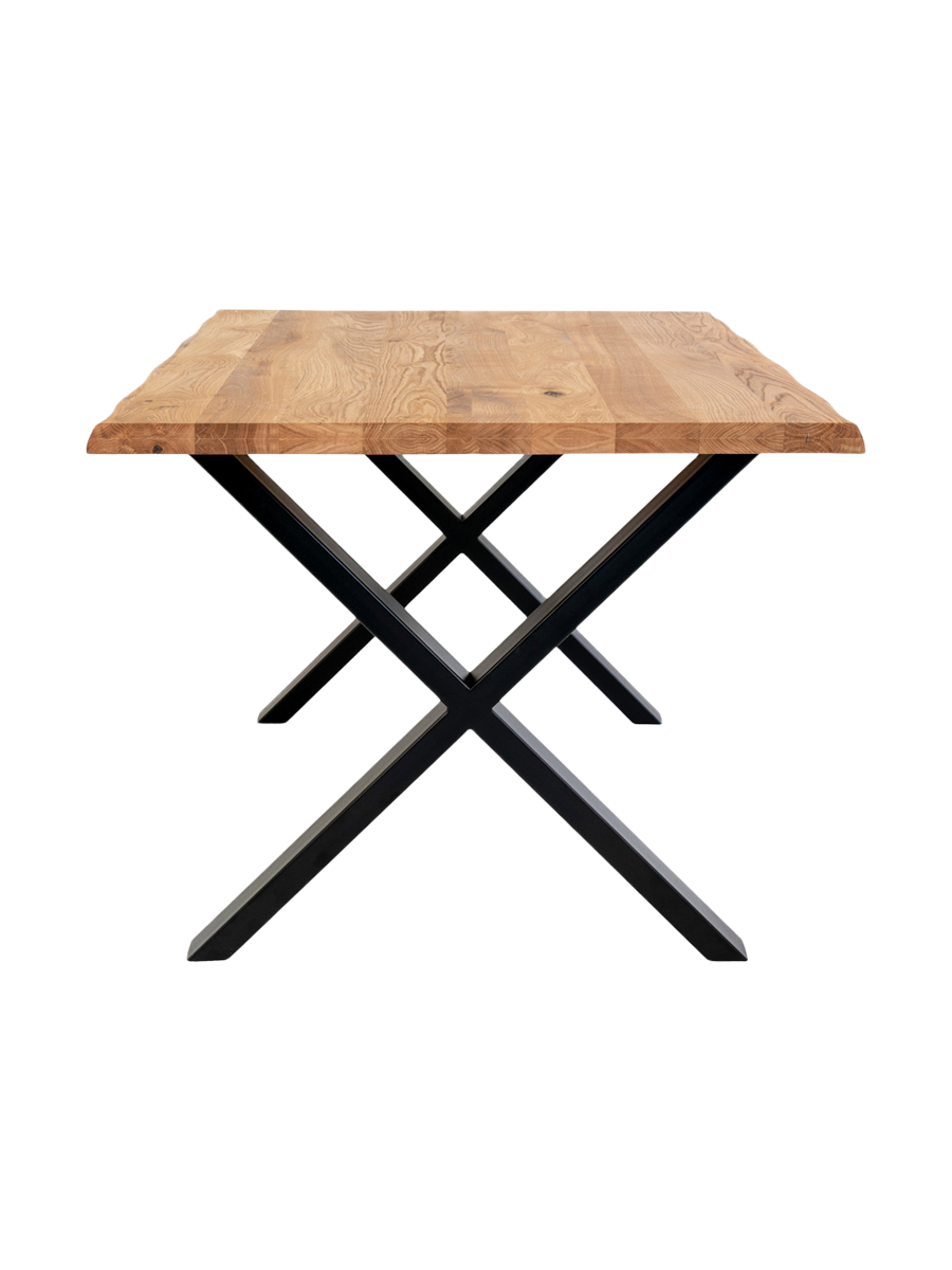 
Tavolo da pranzo in legno massello allungabile «Toulons» 300-400 x 100 cm - Rovere Naturale / Senza prolunghe