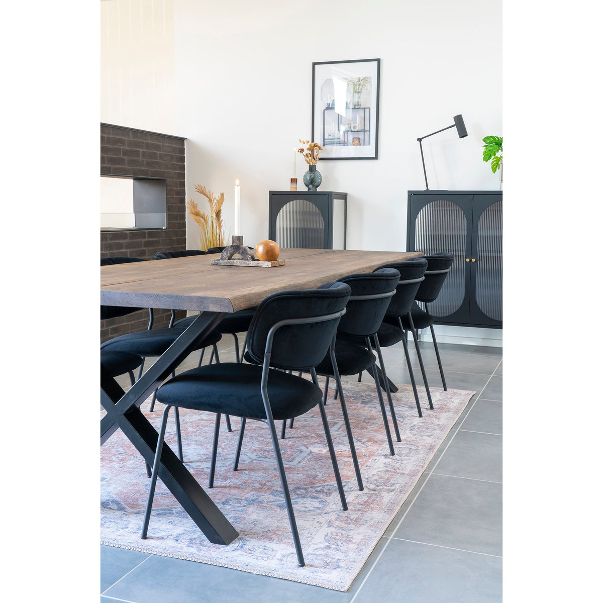 
Tavolo da pranzo in legno massello allungabile «Toulons» 240-340 x 95 cm - Rovere Marrone scuro / Senza prolunghe