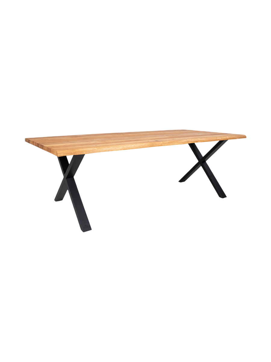 
Tavolo da pranzo in legno massello allungabile «Toulons» 240-340 x 95 cm - Rovere Naturale / Senza prolunghe