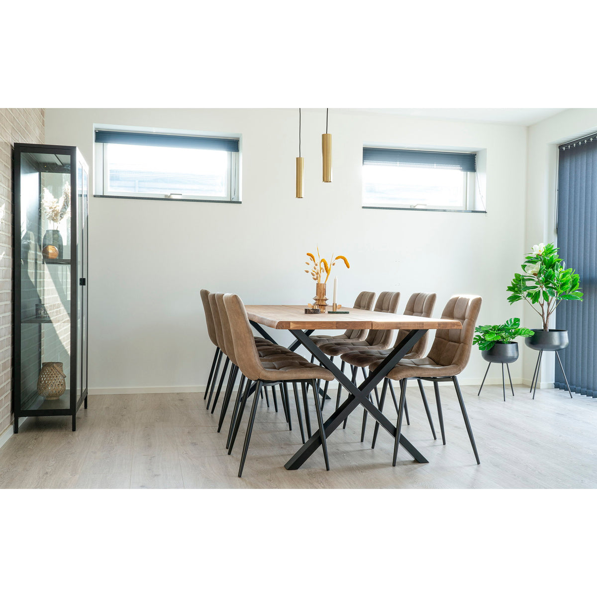 
Tavolo da pranzo in legno massello allungabile «Toulons» 240-340 x 95 cm - Rovere Naturale / Senza prolunghe