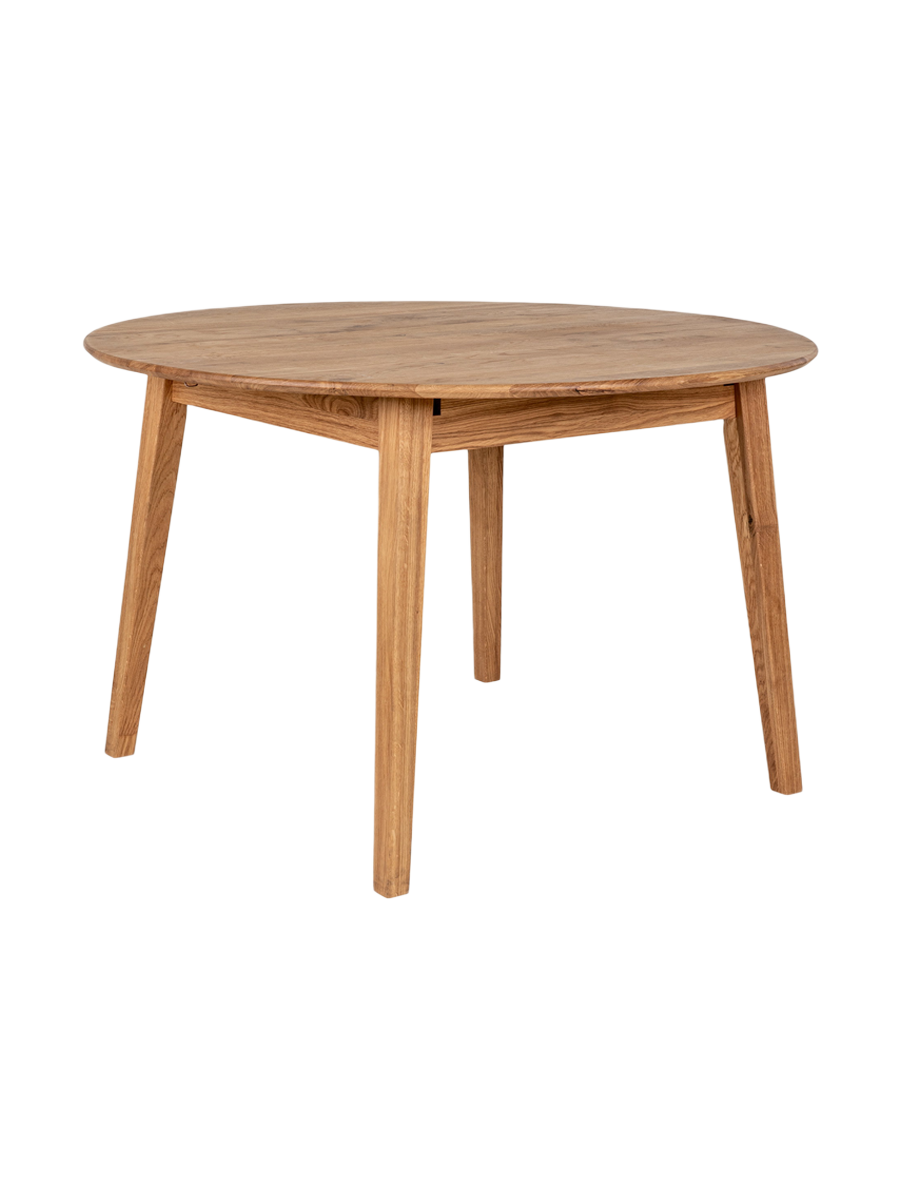 
Tavolo da pranzo in legno massello allungabile «Metzo» 118-158 x 118 cm - Naturale