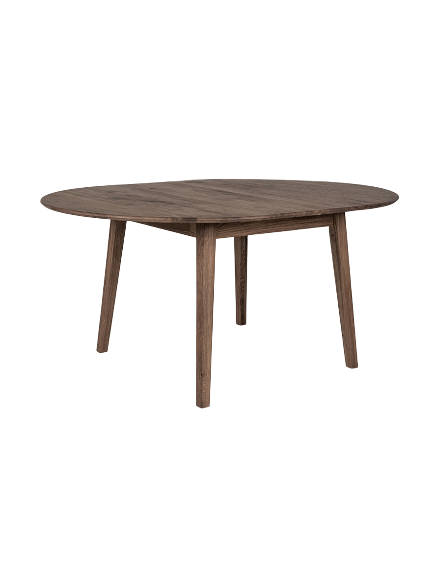 
Tavolo da pranzo in legno massello allungabile «Metzo» 118-158 x 118 cm - Marrone scuro