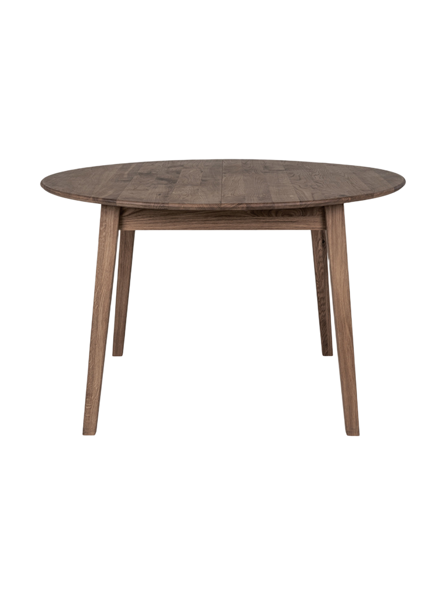 
Tavolo da pranzo in legno massello allungabile «Metzo» 118-158 x 118 cm - Marrone scuro