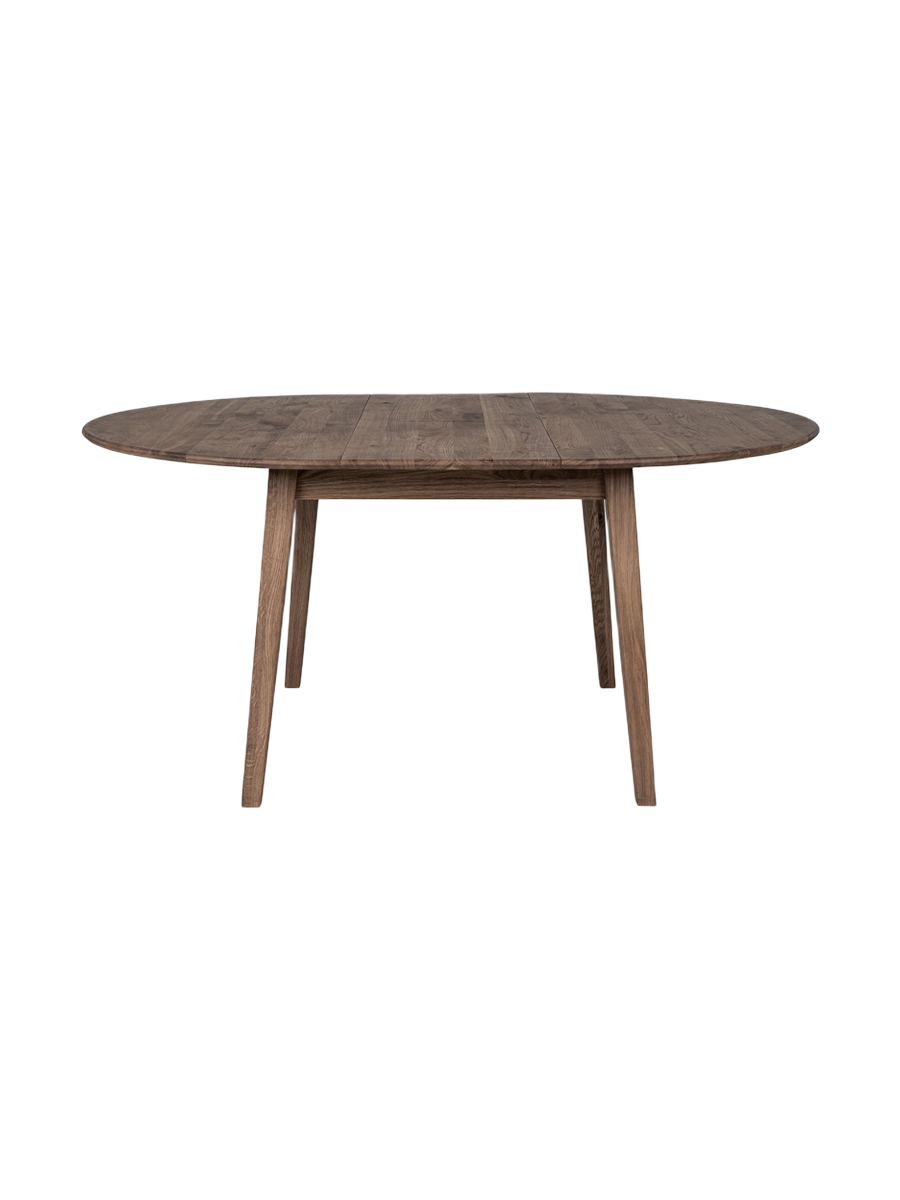 
Tavolo da pranzo in legno massello allungabile «Metzo» 118-158 x 118 cm - Marrone scuro