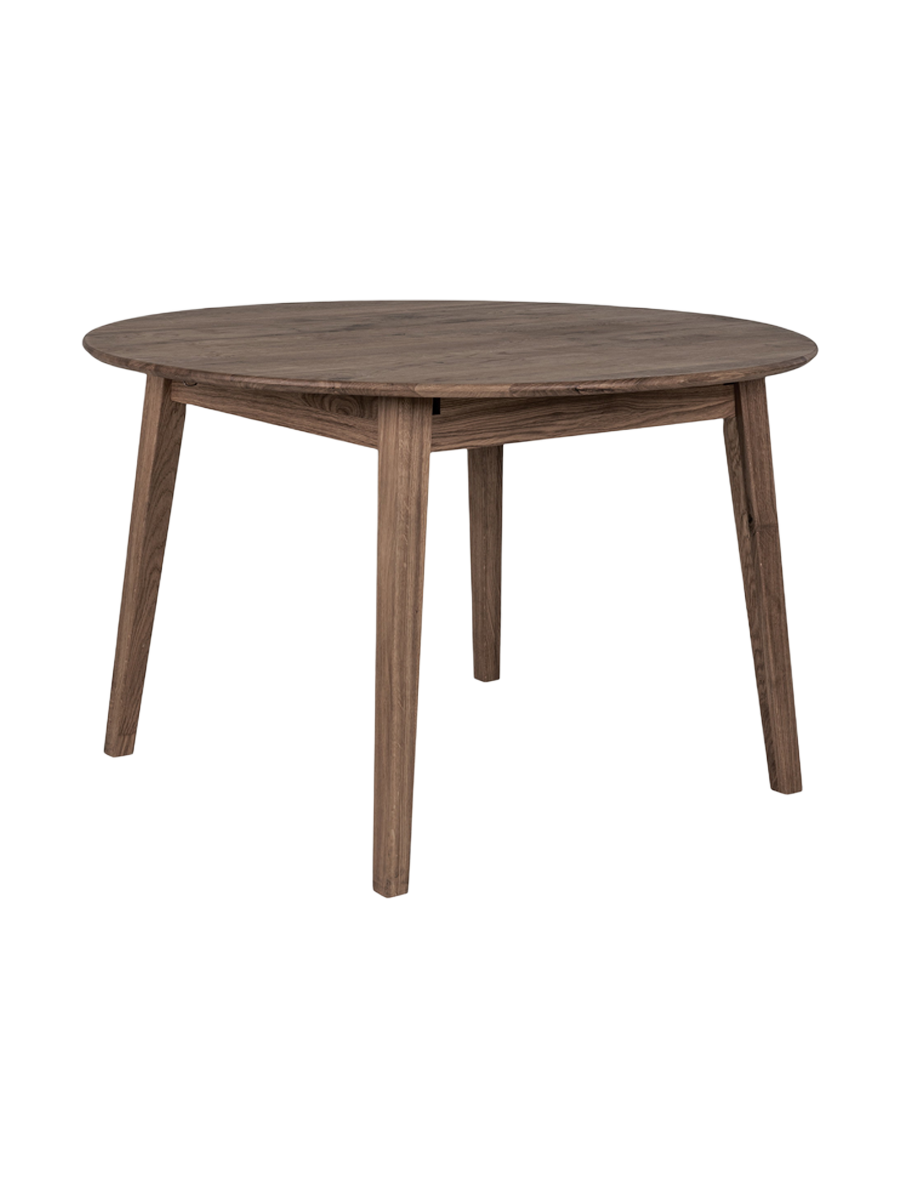 
Tavolo da pranzo in legno massello allungabile «Metzo» 118-158 x 118 cm - Marrone scuro