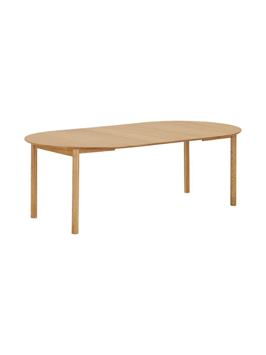 
Ausziehbarer Design Esstisch „Stella“ 120-220 x 120 cm - Eiche Natural