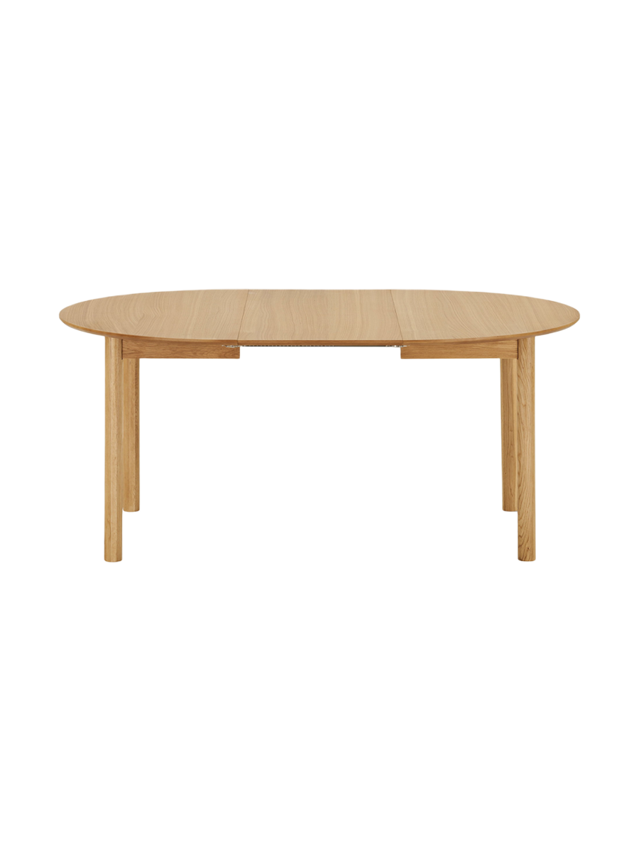 
Ausziehbarer Design Esstisch „Stella“ 120-220 x 120 cm - Eiche Natural