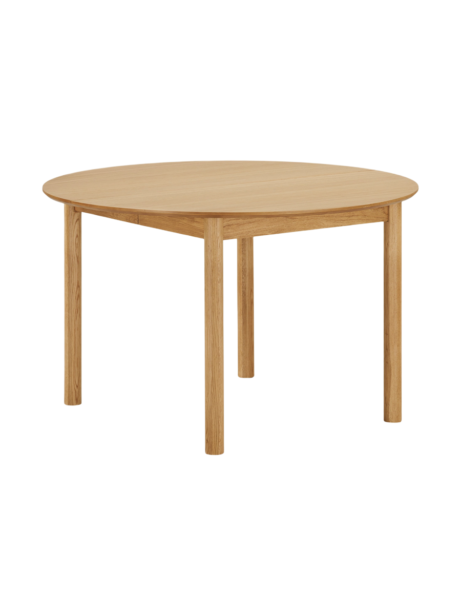 
Ausziehbarer Design Esstisch „Stella“ 120-220 x 120 cm - Eiche Natural