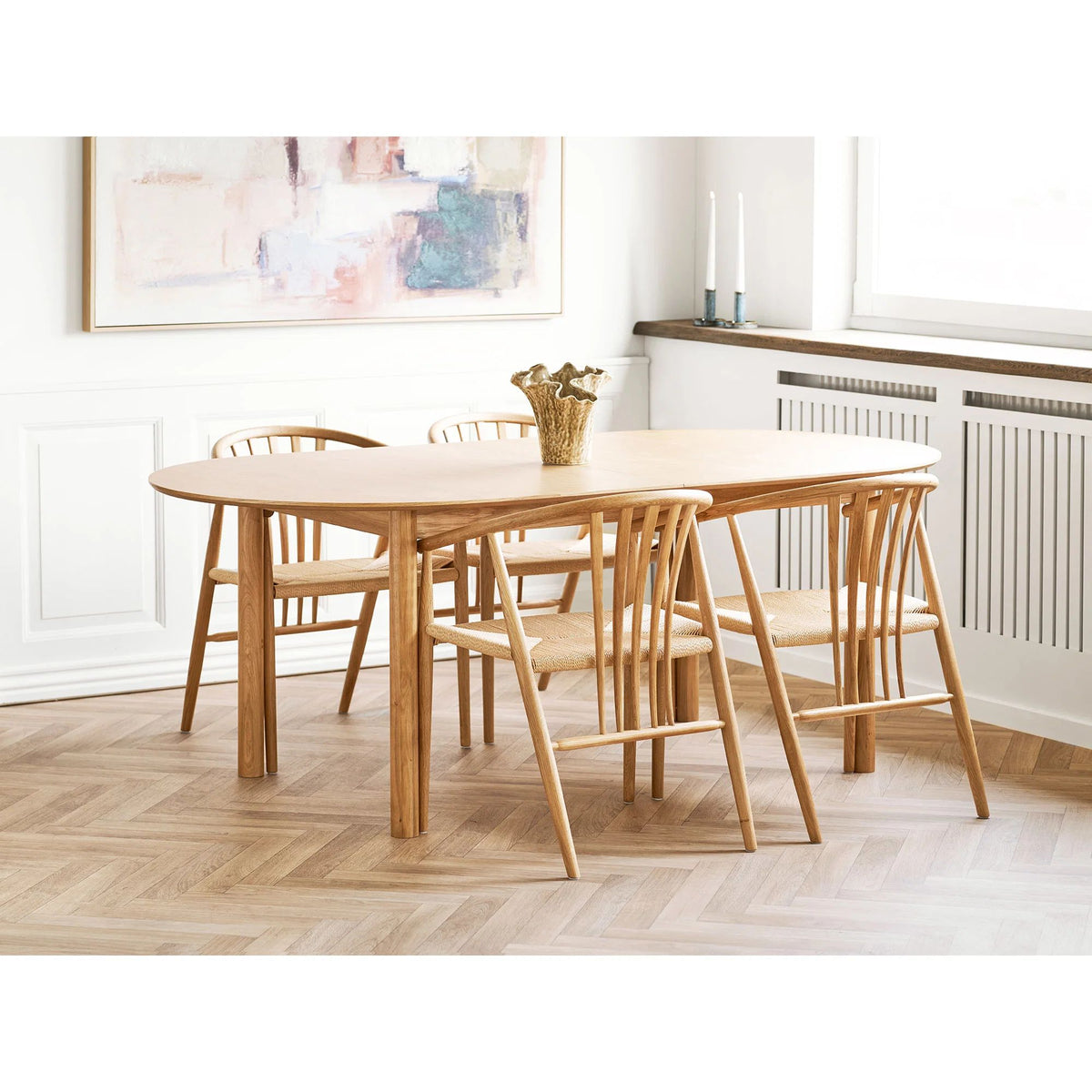 
Tavolo da pranzo allungabile di design «Stella» 200-300 x 100 cm - Rovere Naturale