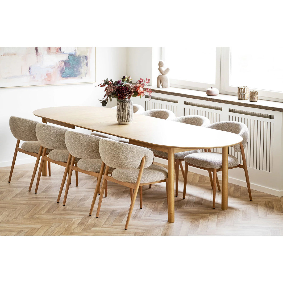 
Table à manger design extensible « Stella » 200-300 x 100 cm - Chêne naturel