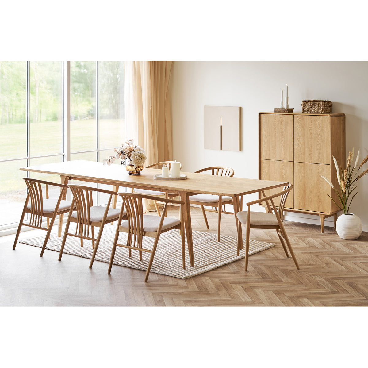 
Grande table à manger design extensible « Darwin » 240-340 x 100 cm - Chêne naturel
