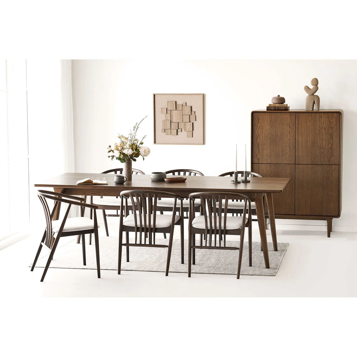 
Grande tavolo da pranzo allungabile di design «Darwin» 240-340 x 100 cm - Rovere Marrone scuro