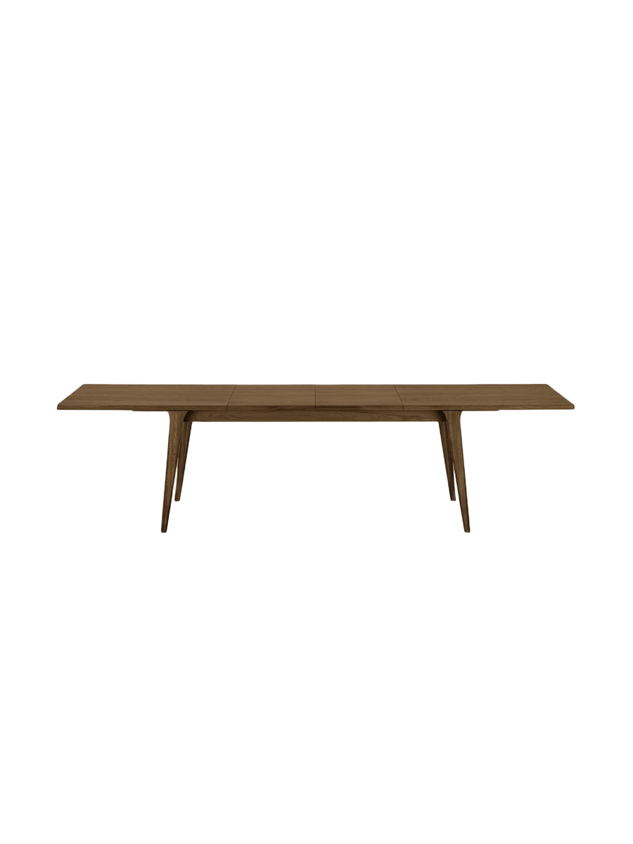 
Grande table à manger design extensible « Darwin » 240-340 x 100 cm - Chêne brun foncé