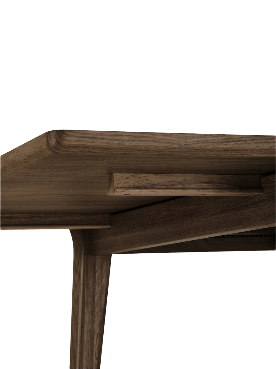 
Grande table à manger design extensible « Darwin » 240-340 x 100 cm - Chêne brun foncé
