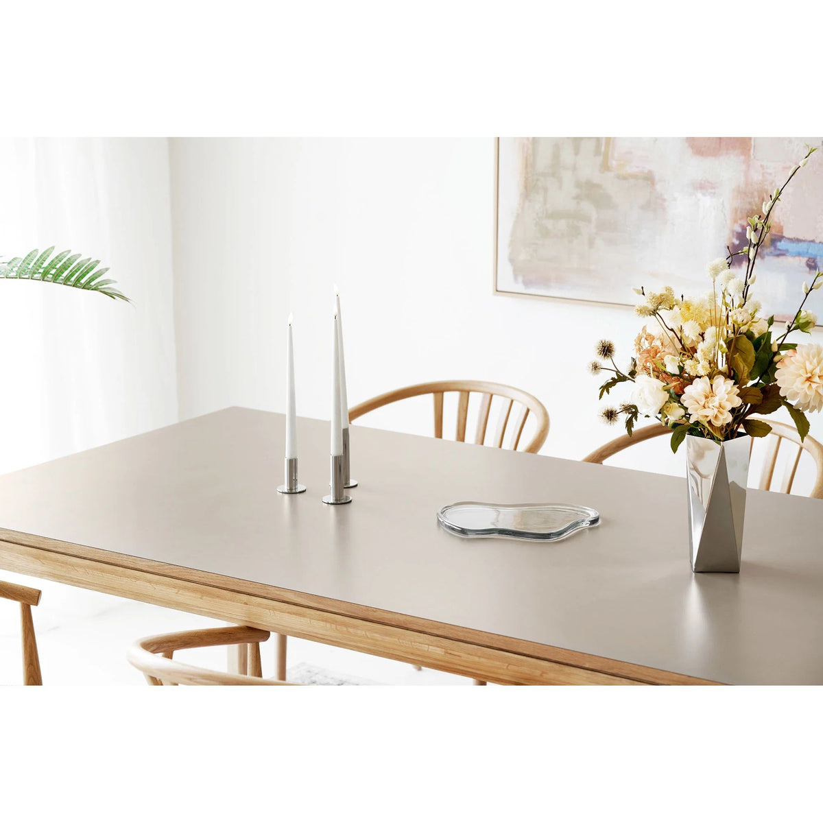 
Table à manger design extensible « Delphi » 100 x 220-320 cm - Sable