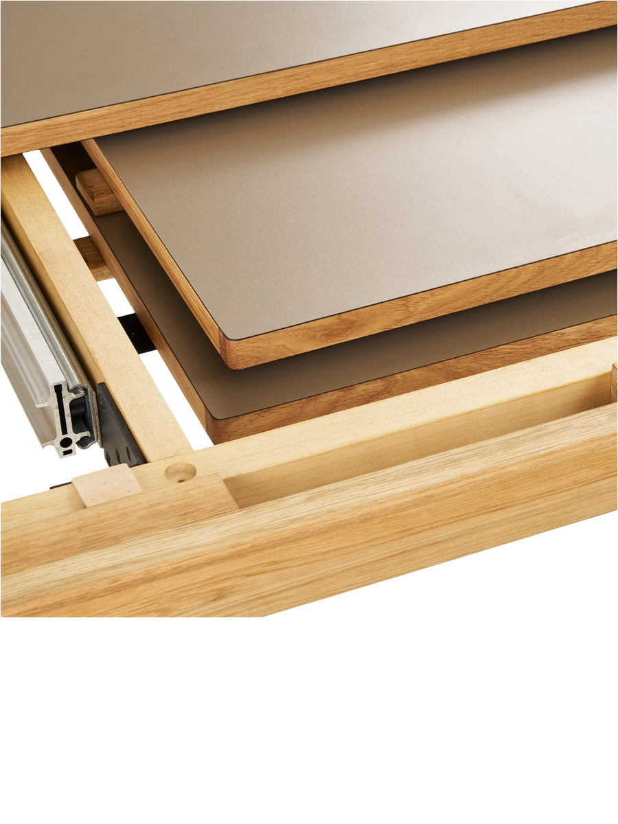 
Table à manger design extensible « Delphi » 100 x 220-320 cm - Sable