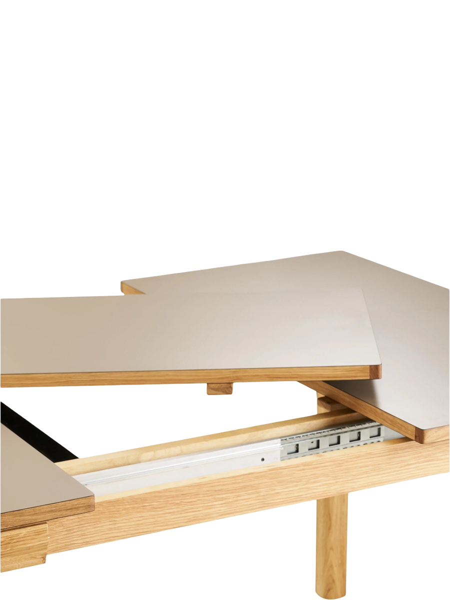 
Table à manger design extensible « Delphi » 100 x 220-320 cm - Sable