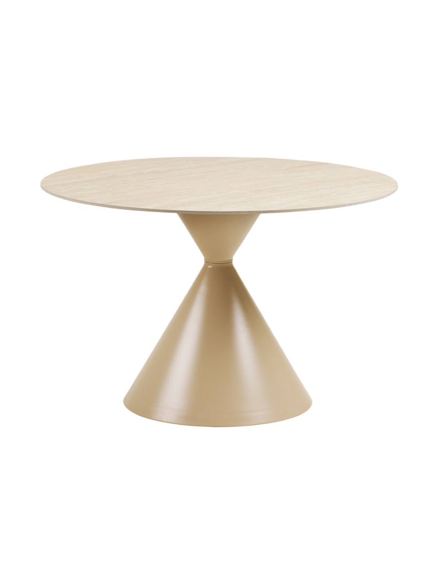 
Tavolo da pranzo di design rotondo «Annecy» con piano in ceramica