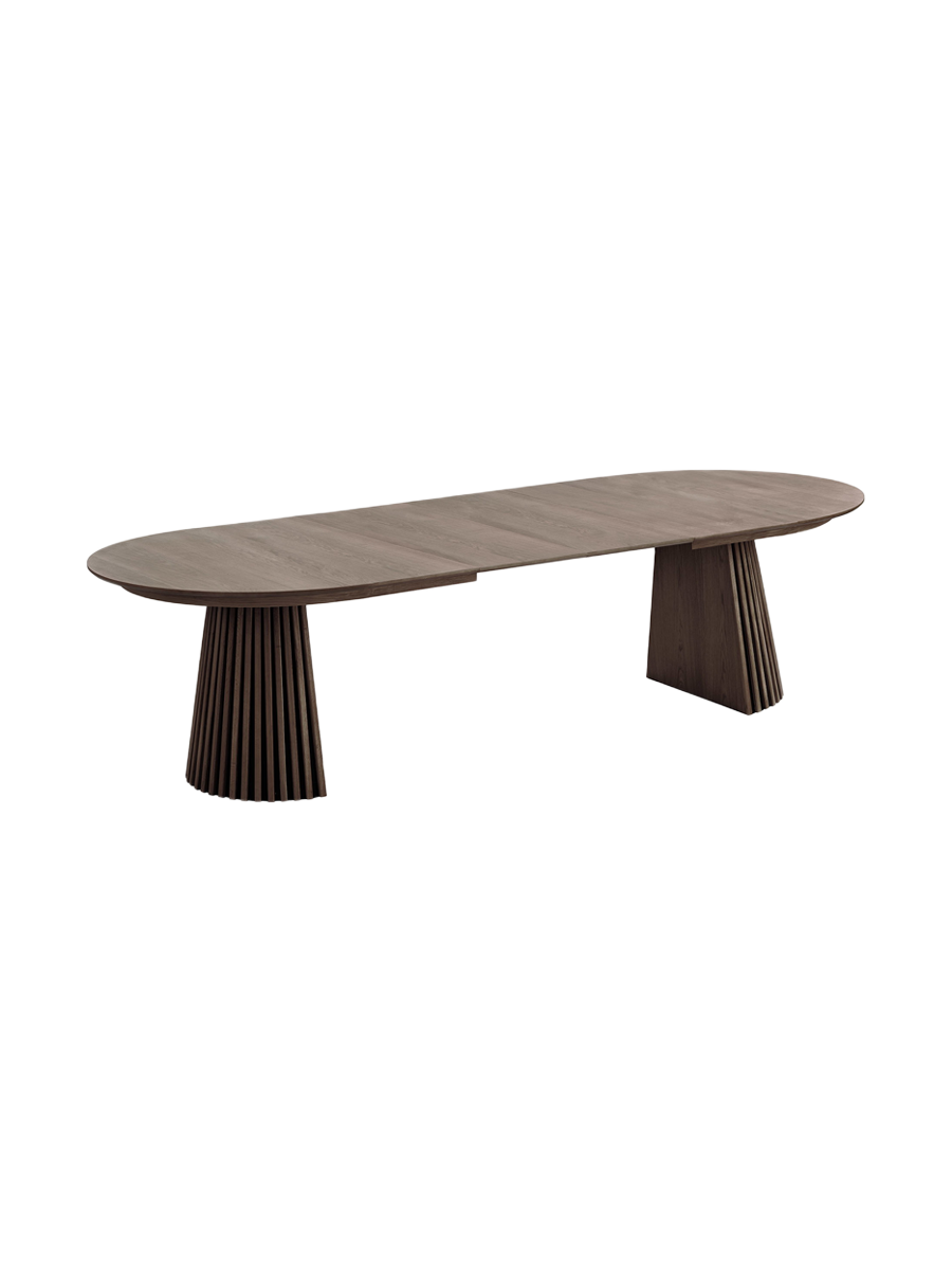 
Tavolo da pranzo allungabile di design „Osakka“ 200-300 x 120 cm - Rovere Marrone scuro