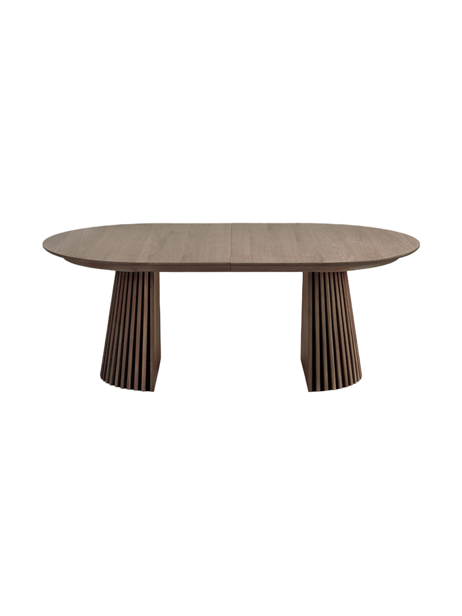 
Table de salle à manger design extensible « Osakka » 200-300 x 120 cm - Chêne brun foncé