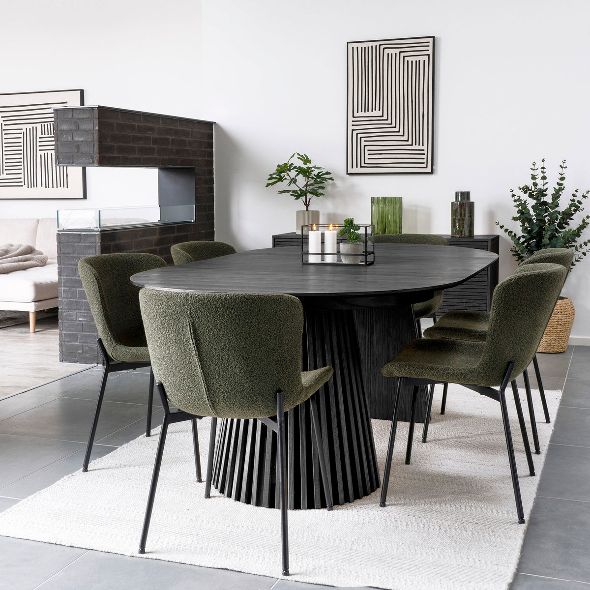 
Table de salle à manger design extensible « Osakka » 200-300 x 120 cm - Chêne noir