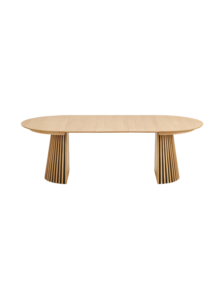 
Table de salle à manger design extensible « Osakka » 120-240 x 120 cm - Chêne naturel