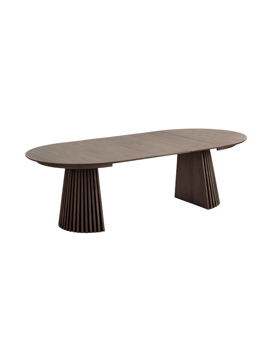 
Tavolo da pranzo allungabile di design „Osakka“ 120-240 x 120 cm - Rovere Marrone scuro