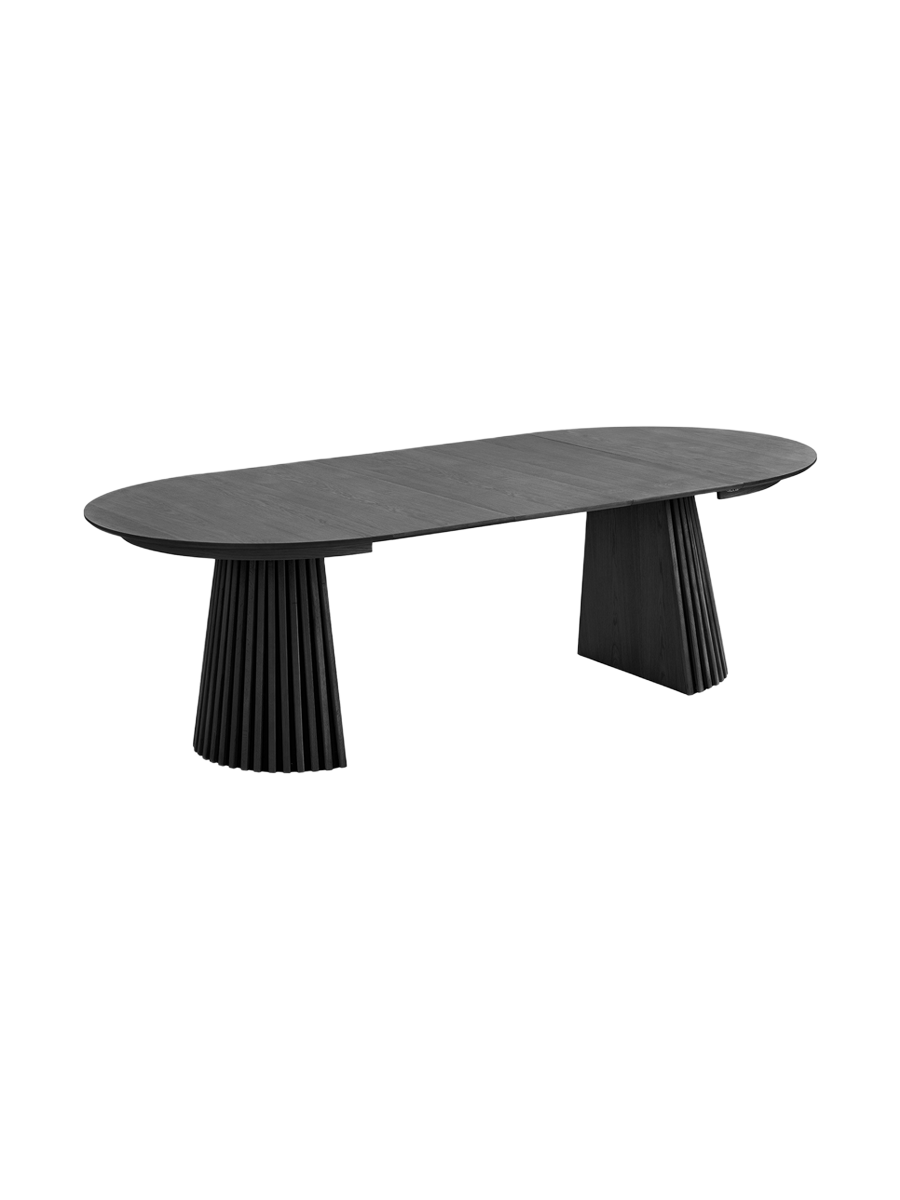 
Tavolo da pranzo allungabile di design „Osakka“ 120-240 x 120 cm - Rovere Nero